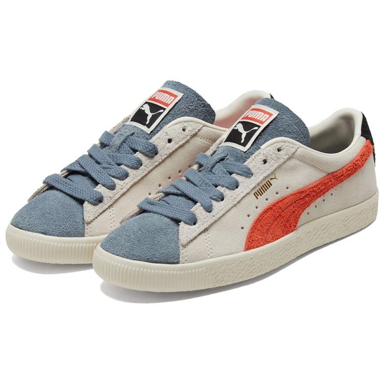 Puma Suede Vintage WTFormstrip - Peyote China Blue Unisex Sneakers Krem Hvit 382657-01