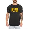 Muscleguys Gym Fitness Bodybuilding Runnng T-shirt Summer Breathable Cotton Workout Clothing Mens Sport Short Sleeve Slim Fit Muscle Shirts