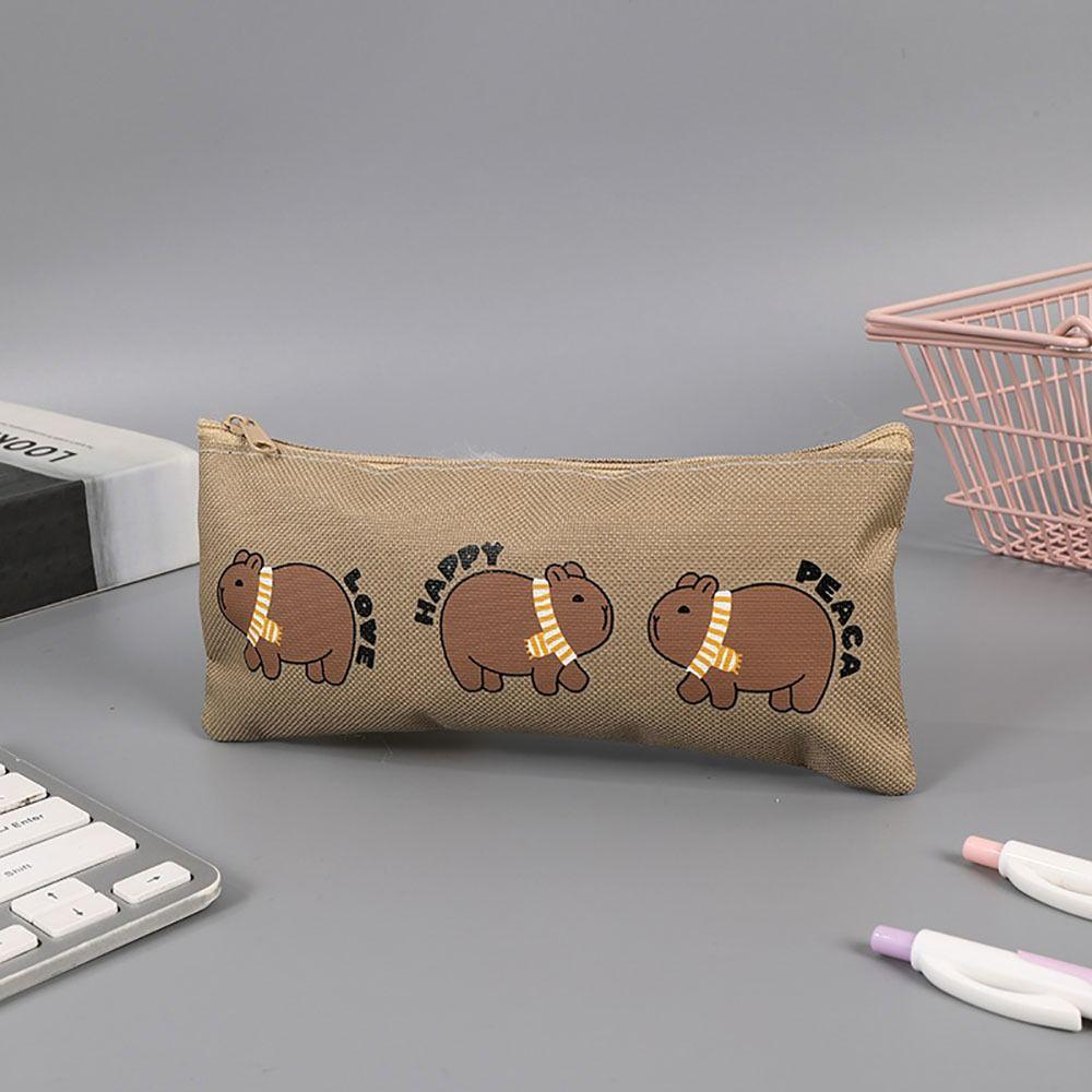 

Multi-function Stationery Storage Bag Capybara Pen Bag Cartoon Pen Pouch A
