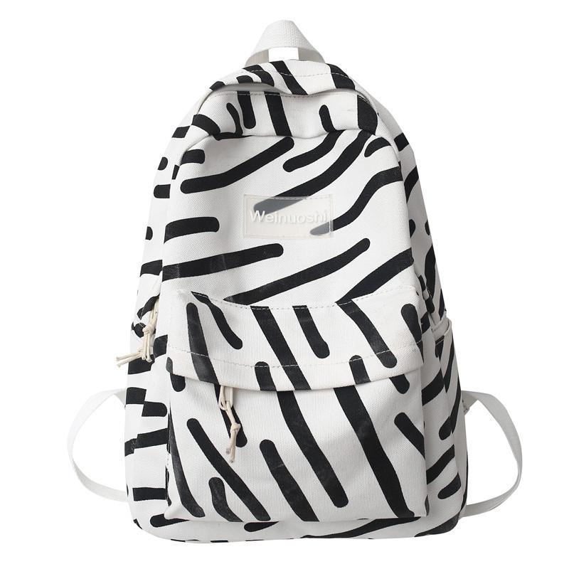 Stripes Zebra Unisex Student Daypack With Laptop Pocket For School And Commute