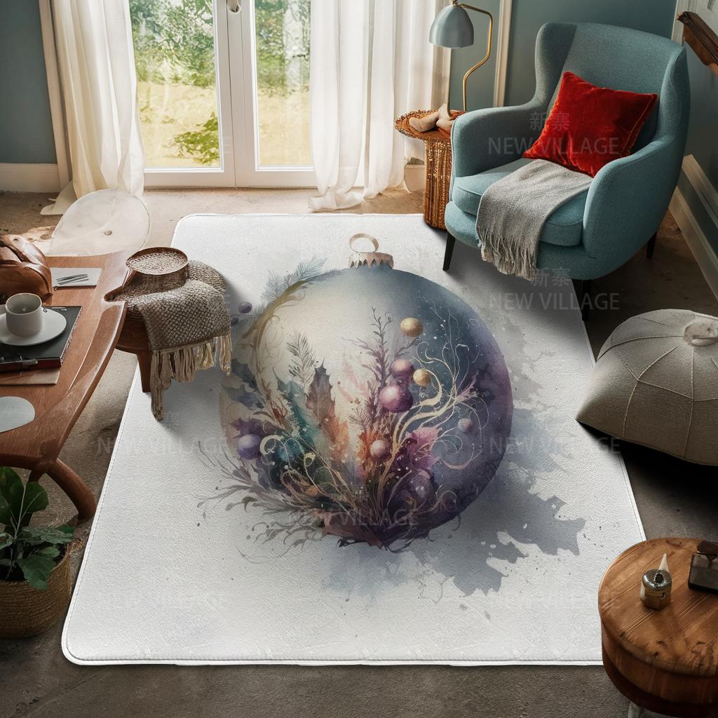 House Entrance Carpet Home Door Mat Living Room Bath Foot Bathroom Non-slip Water Absorption Rugs Bath Merry Christmas Winter