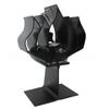 Self Powered Portable 6 Blade Aluminum Stove Fan Quiet Operation Efficient Heat Distribution for Home Fireplace