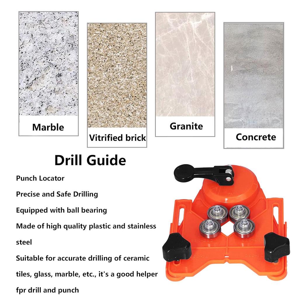 Diamond Drill Bit Hole Saw Set, 6-50mm Diamond Drilling Tool Kit for Tile Wood Glass Ceramic Marble