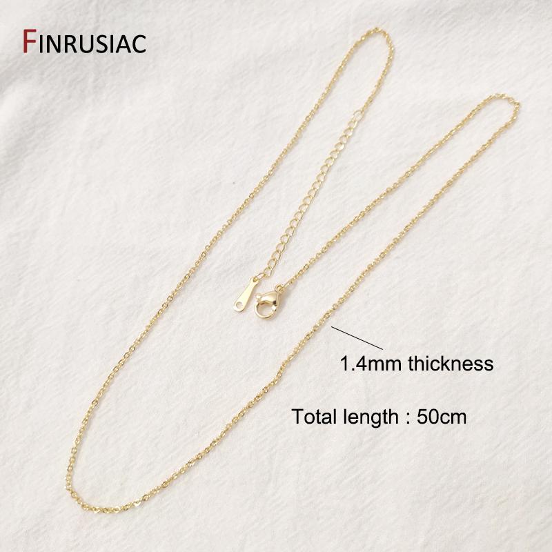 Fashion 14K Gold-Plated Thin Chain Clavicle Chain With Lobster Clasp DIY Necklace Jewelry Making Accessories Wholesale 1 Piece