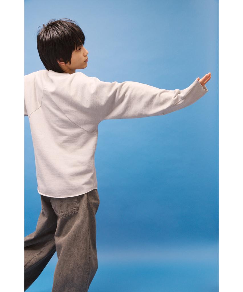 Haechinglum Dolman Sleeve Tee Dyed Light Gray