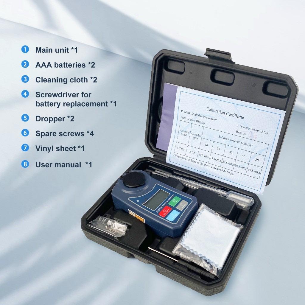 Brix Meter Portable Fruit Juice Drinks Sprite Beverage Sugar Tester Meter Suger Content Measuring Instrument Digital Refractometer