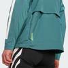 Adidas Striped Stand Collar Zip Long Sleeve Jacket Men jackets Teal HZ3691