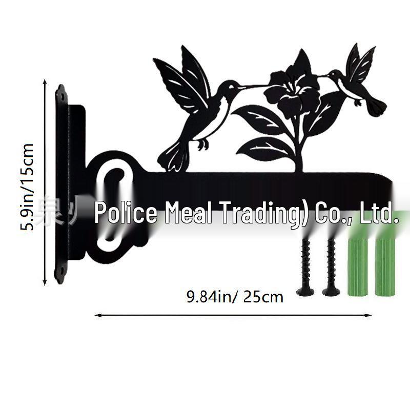 Metalowy uchwyt na wiszące rośliny z ptakami do dekoracji wnętrz i na zewnątrz