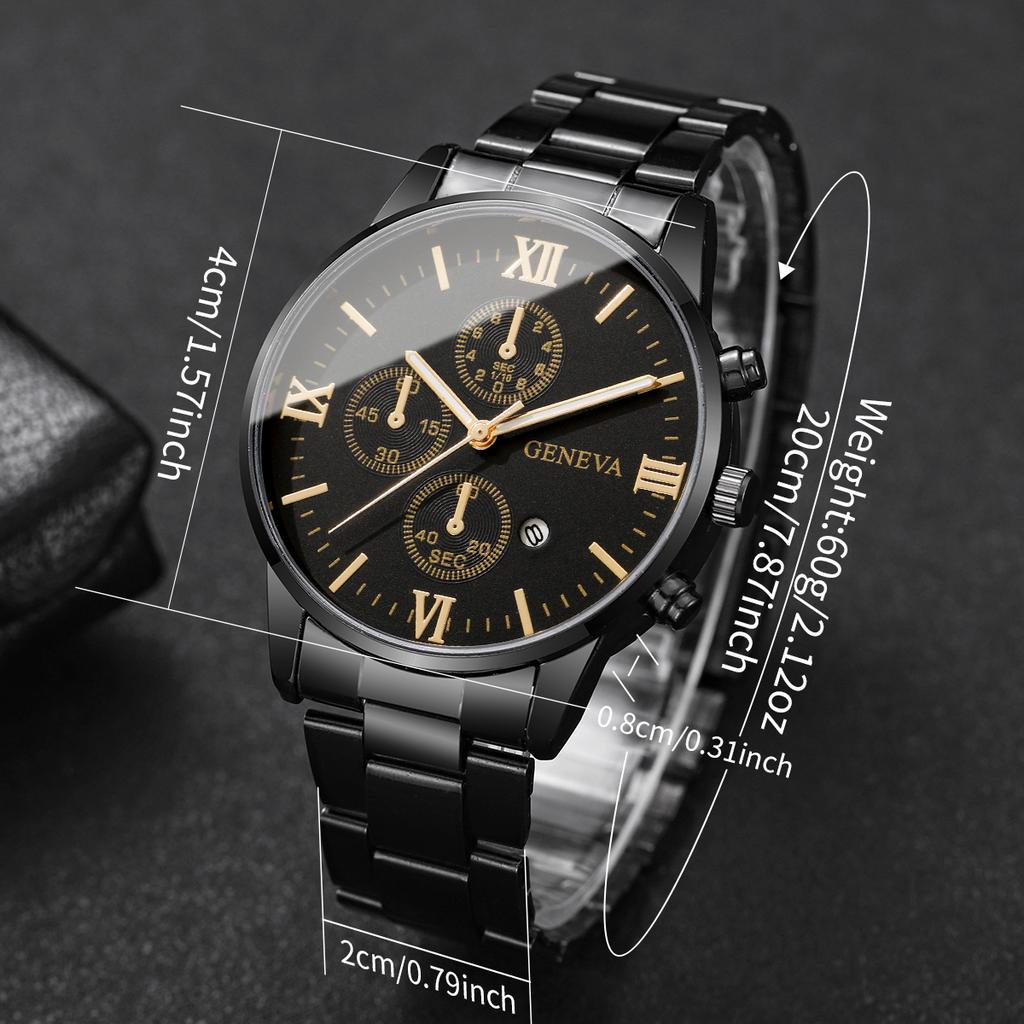 Luxury Mens Business Watches Fashion Roma Dial Men Quartz Watch Calendar Wristwatches for Man Clock Reloj Hombre