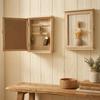 Wooden Wall-Mounted Key Storage Box Rustic Key Hook Multi-Purpose Cabinet Key Rack  Office