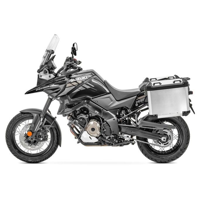 Aluminium-Seitenkoffer für Suzuki V-Strom 1050 / XT 20-25 GX38-45 silber