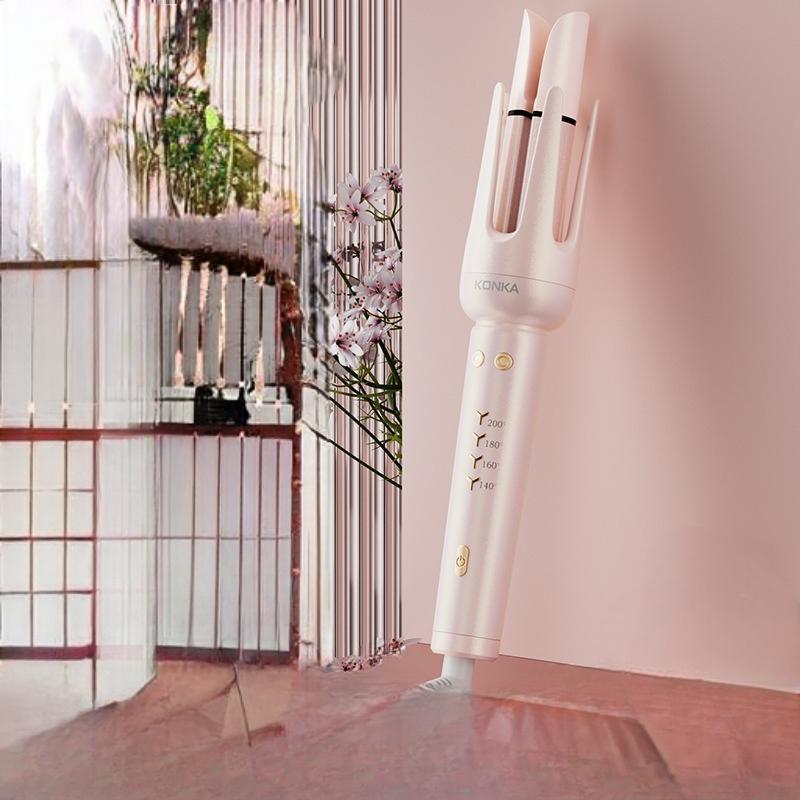 Automatic Curling Iron with Double Grooves for Wavy Curls Electric Non-Damaging Negative Ion Hair Curler