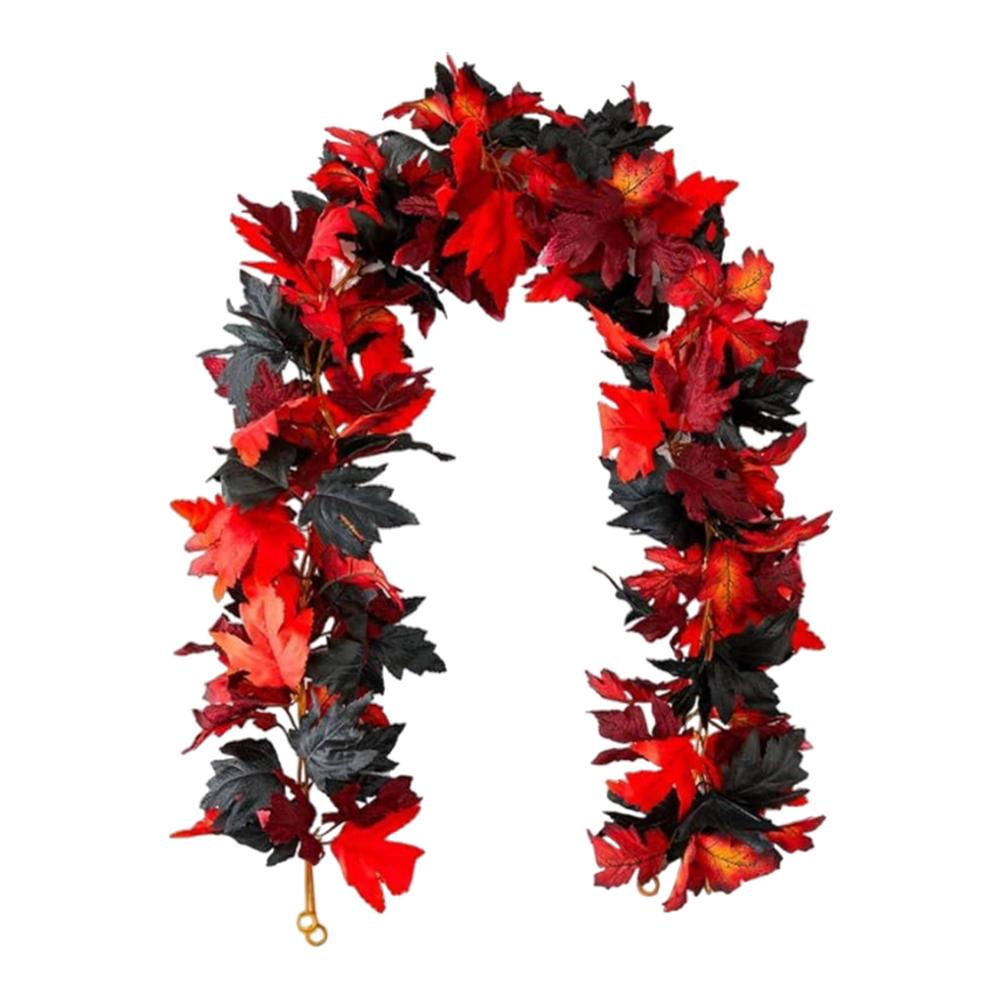 Φθινοπωρινή Γιρλάντα Φύλλων Φύλλα Σφενδάμου Ρατάν Τεχνητά Φύλλα Σφενδάμου Φθινοπωρινή Γιρλάντα Κρεμαστή Κληματαριά Προσομοιωμένο Φύλλο Σφενδάμου Διακόσμηση Ρατάν