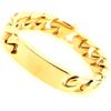 Birthday Gift  Stainless Steel Gold Color Smooth  Cuban Curb Miami Link Chain Mens Male Bracelet Wristband