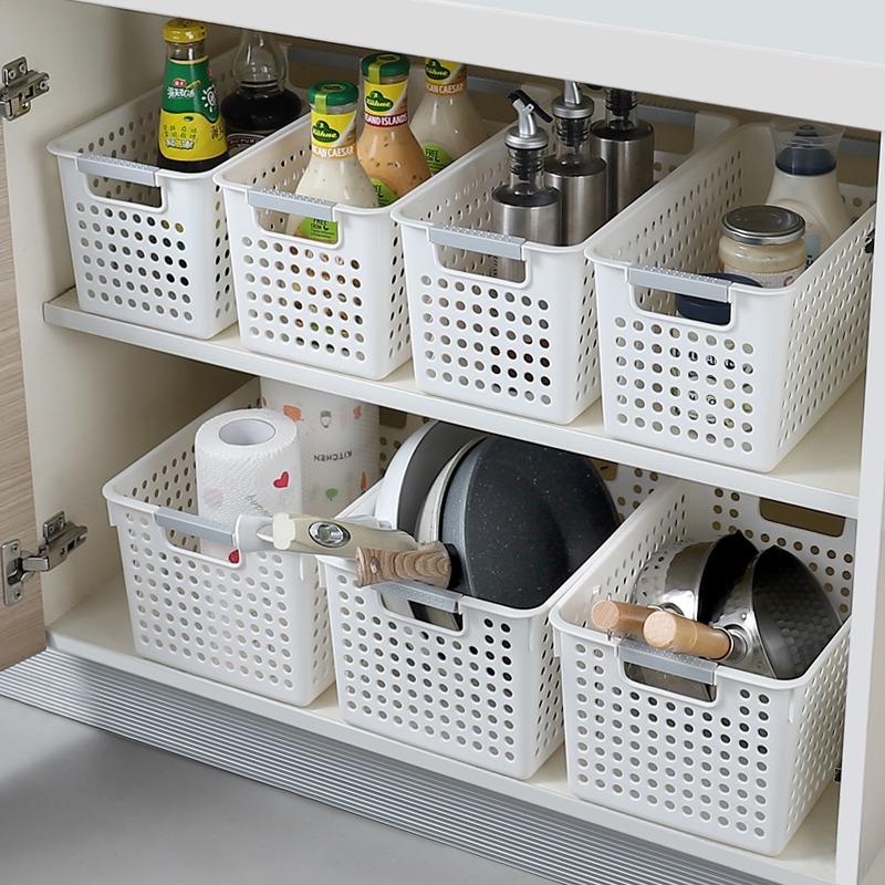 Plastic Storage Basket, Desktop Sundries Storage Box, Rectangular Kindergarten Snack Toy Storage Basket, Storage Basket, Small Basket.