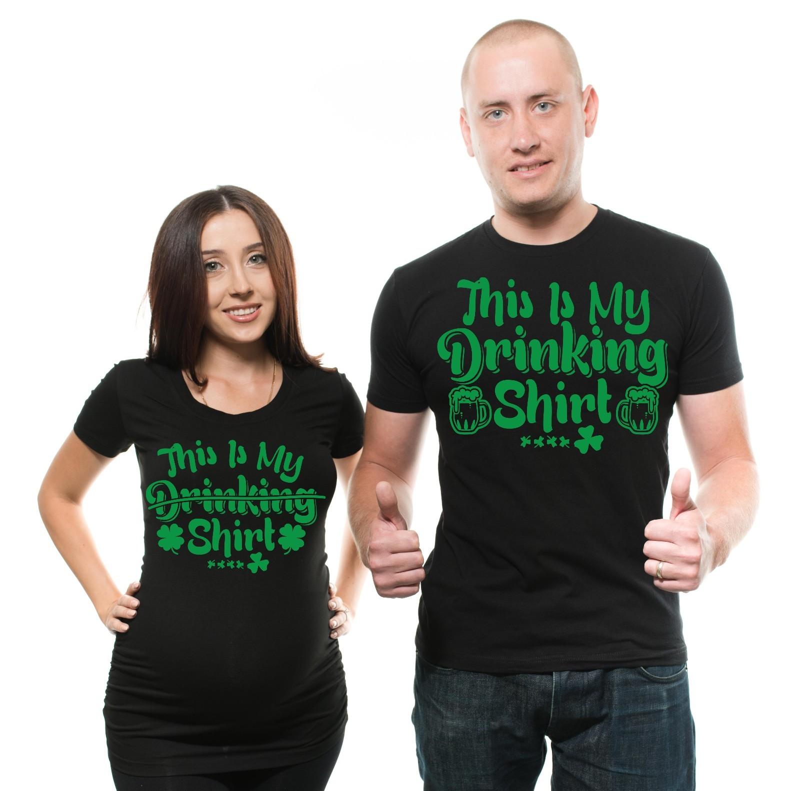 ST Patrick s Day Drinking Shirts Funny Dad Maternity Mom Pregnancy T-Shirt Paddy 4XL