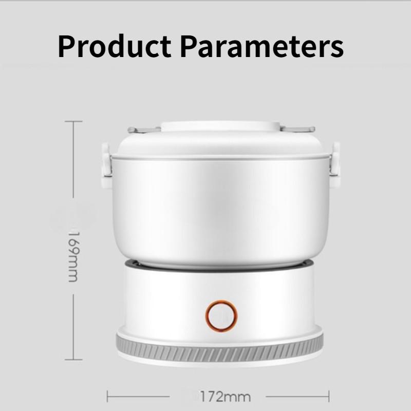 1.2L Multi-Function All-In-One Can Cook Dishes Cooking Travel Pot Office Mini Rice Non-Stick Pan Mini Portable Electric Cooker