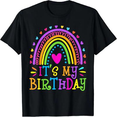 It's My Birthday Shirt for Women, Teens, Girls Gift Rainbow T-Shirt