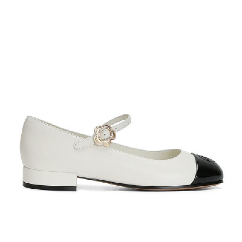 

Premium sheepskin version Su Yinyin, the same small fragrant wind camellia buckle belt color matching thick heel Mary Jane shoes women s single shoes 35