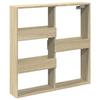 VidaXL Wall Cabinet Sonoma Oak 80x15x80 Cm Engineered Wood, Floating Wall Cabinet, Wall Shelf, Wall Display Cabinet, 854546
