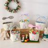With Handle Easter Bunny Basket Long Ears Easter Egg Basket Rabbit Basket  Easter Decorations