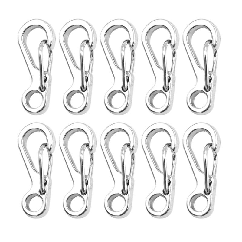 10Pcs Paracord Carabiner Clip Aluminum Alloys Keychain Carabiner Clasp Small Carabiner Clip Spring Snap Keyring Hook