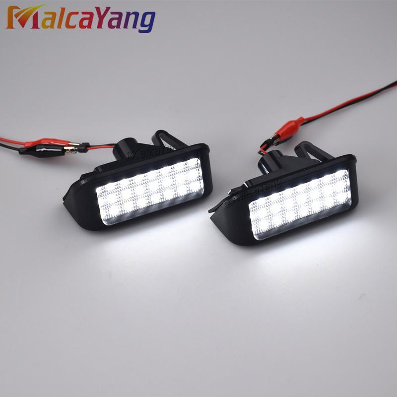 2Pc Error Free White LED Number License Plate Light Lamps For Peugeot Expert Partner Rifter Traveller Ranch OEM#:6340G7 & 6340E9