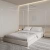 Support of Mosquito Net Canopy Bed Frame with Stainless Steel Poles and Bedroom Decor Bracket 2x2x2m