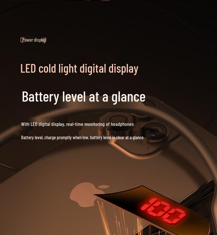 BT-8 Sports Neckband Bluetooth Headphones with Card Slot, Large Battery, Digital Display, and Noise-Cancelling