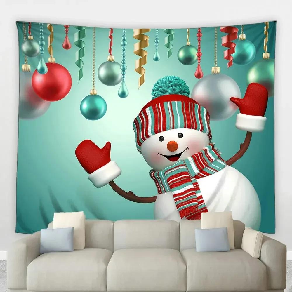 

Рождественский мультфильм Снеговик Гобелен Спальня Гостиная Дом Рождественское украшение Гобелен 100x75cm