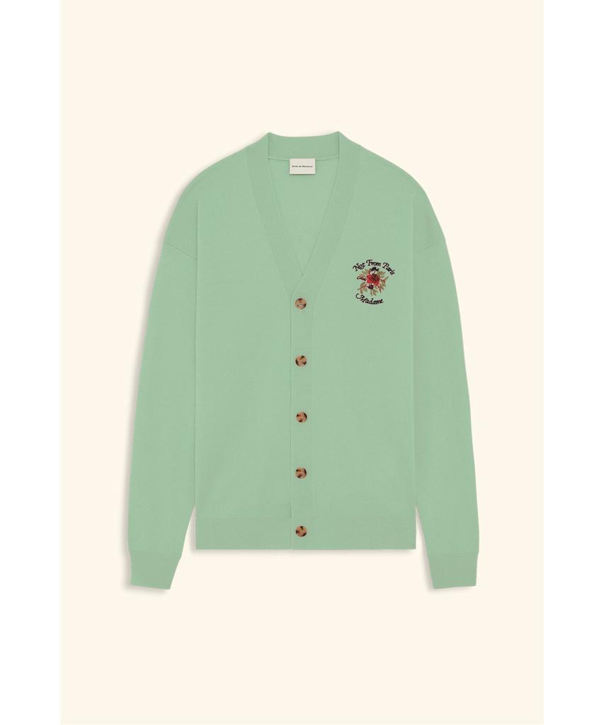 Drole De Monsieur Rose Slogan Cardigan Le Cardigan Slogan Rose D0Wcs26261Ygd