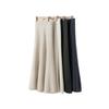 2025 Autumn/Winter Women's High-Waisted 100% Pure Cashmere Thick Midi A-line Skirt - Versatile & Elegant