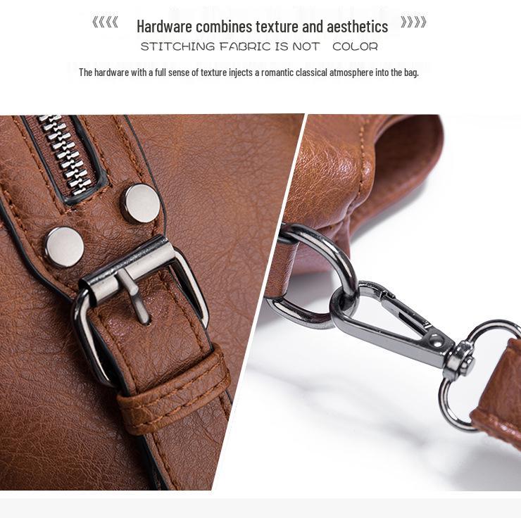 Women's Large Soft Leather Handbag: European & American Style Tote, Single Shoulder & Crossbody Bag, 2025 Collection