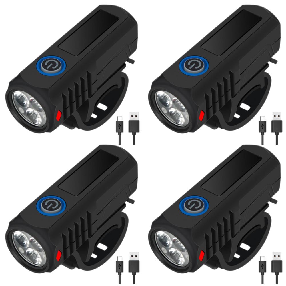 LED Bicycle Headlight High Brightness Cycling Safety Waterproof Front Lamp 3 Gears Bike Handlebar Flashlight for Night Riding