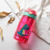 Cute Dinosaur Cartoon Straw Cup for Kids - Plastic Water Bottle for Kindergarten and Primary School Students