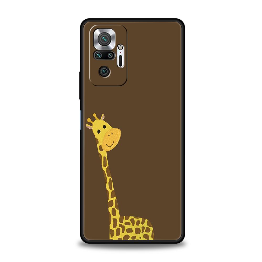 giraffe illustration Phone Case For Xiaomi Redmi Note 14 13 12 10 11 Pro Plus 14C 13C 12C 10C 9C 5G Soft TPU Cover