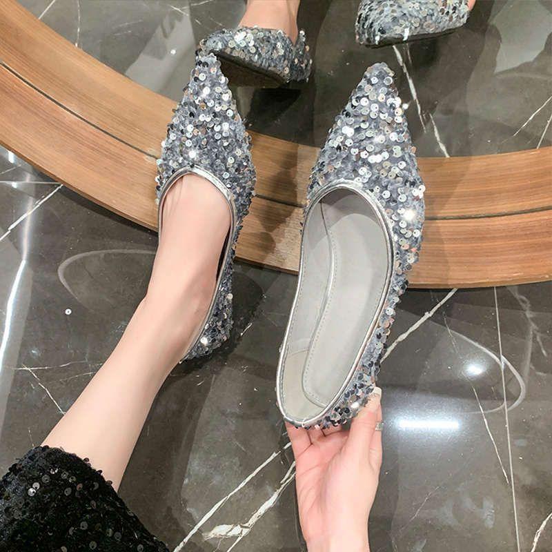 Fashion Fashion French Women Shoe Summer New Pointed Flat Shoes Temperament Versatile Women's Casual Shoes Anti Slip Women's Casual Shoe