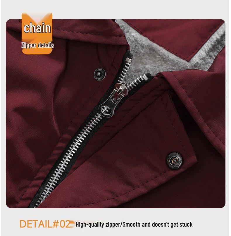 New Winter Arrival: Lapel Plus Velvet Cotton Jacket - Warm, Thick, Retro, Trendy, Loose Three Stripes Casual Workwear