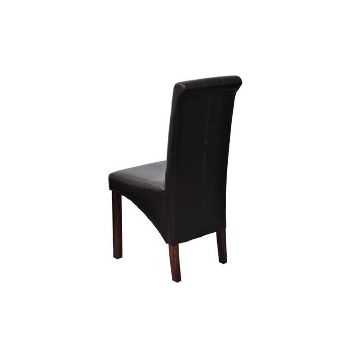 Chair In Antique Black Faux Leather (set of 6) 160318