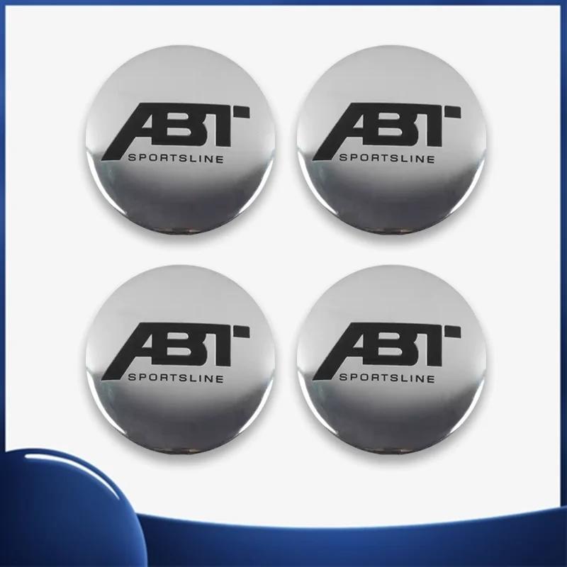 4pcs 56mm Car Wheel Center Sticker for ABT Golf 5 6 Polo Passat Tiguan CC Bettle Bora Touran MK4 Scirocco Santana
