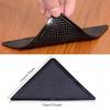 8-piece Set of Triangular Washable Carpet Clip, Anti Slip and Reusable Rubber Pad, Anti Slip Tile Floor, Carpet Corner Pad
