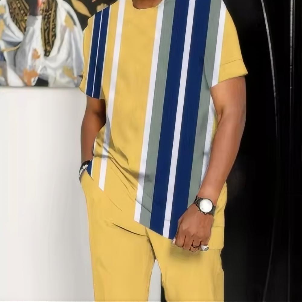 

Летняя модная мужская спортивная одежда, комплект из двух предметов: футболка с короткими рукавами и брюки, новинка 2024 года, одежда Joogers, напечатанная на 3D-принтере 6XL