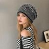Jacquard Letter Beanie Knitted Hat Windproof Bucket Hat Versatile Beanies Hat  Autumn Winter