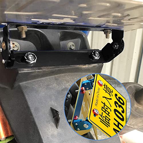 DFsucces Držák motocyklové registrační značky, Nerezová ocel, Snadná instalace, Univerzální držák registrační značky, Nastavení úhlu 180°, Pro mopedy