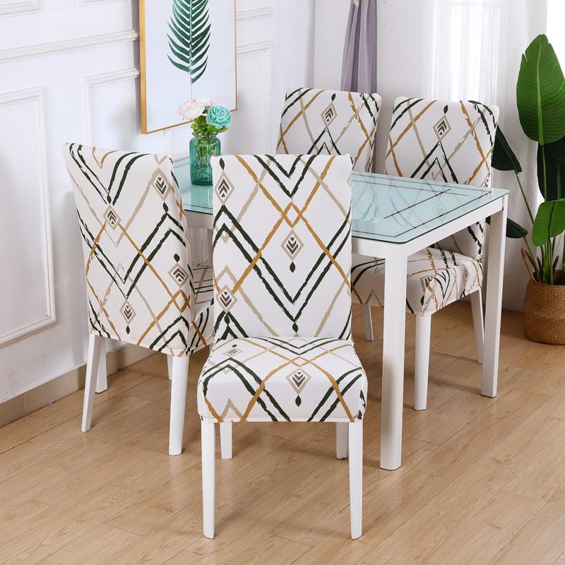 Boho-Muster bedruckter Stretch-Stuhlbezug für Esszimmer, Büro, Bankettstuhl-Schutz, elastisches Material, Sesselbezug