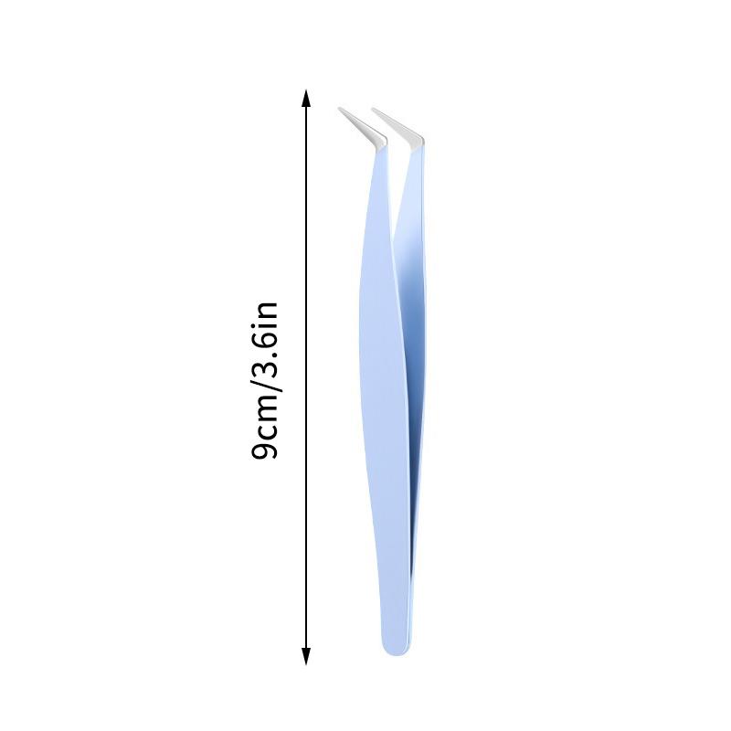 Stainless Steel Eyelash Extension Tweezers Stainless Steel 3D Accurate Clip Eyelashes Tweezers Lash Extensions Tool Makeup Tool