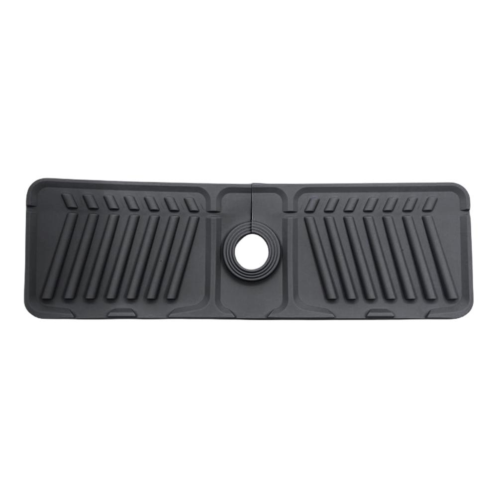 

Силиконовый коврик для крана, поддон для сбора воды, многофункциональный сливной коврик для крана, нескользящий, брызгозащищенный для кухни, ванной комнаты S чёрный