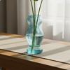 Ringed Glass Vase MultiColor Options Curvy Colored Smooth Mouth Single Stem Flower Holder