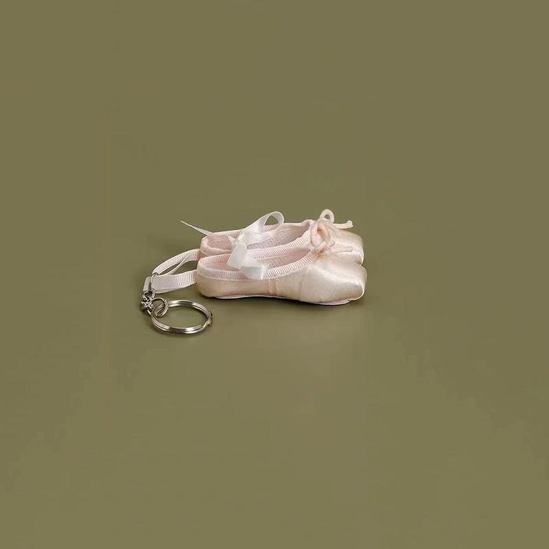 WTEMPO Double Satin Mini Square-toe Shoes Shaped Keychain Ballet Shoes Bag Hanging Pendants Souvenir Gifts for Ballet Dancers and Ballet Lovers
