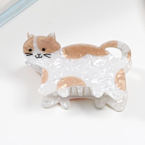 Yousheng Hair Claw Cartoon Cat Puppy Shape Back Head Shower Clip Strong Grip Medium Size Shark Hair Claw Versatile Hair